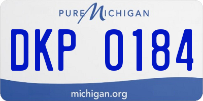 MI license plate DKP0184