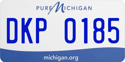MI license plate DKP0185