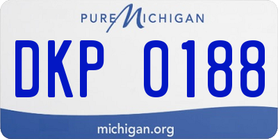 MI license plate DKP0188