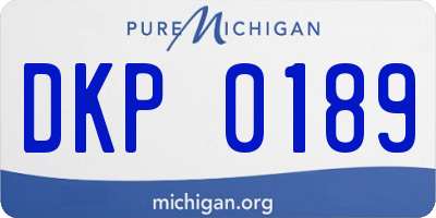 MI license plate DKP0189