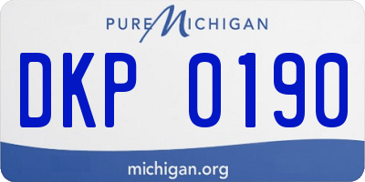 MI license plate DKP0190