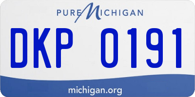 MI license plate DKP0191