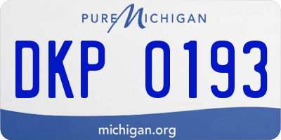 MI license plate DKP0193