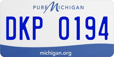 MI license plate DKP0194