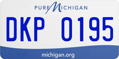 MI license plate DKP0195