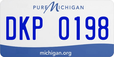MI license plate DKP0198