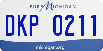 MI license plate DKP0211