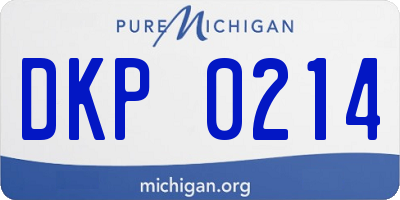 MI license plate DKP0214