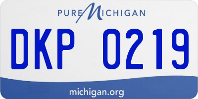 MI license plate DKP0219