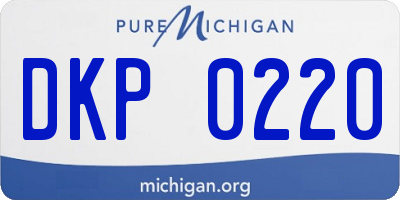 MI license plate DKP0220