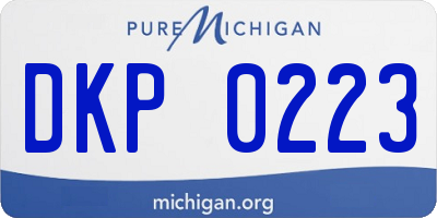 MI license plate DKP0223