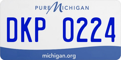 MI license plate DKP0224