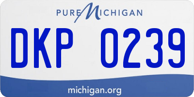 MI license plate DKP0239