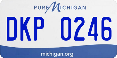 MI license plate DKP0246