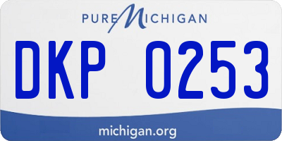 MI license plate DKP0253