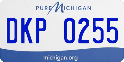 MI license plate DKP0255