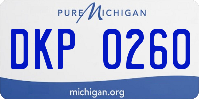MI license plate DKP0260