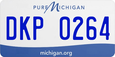 MI license plate DKP0264