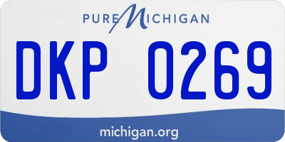 MI license plate DKP0269
