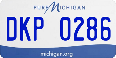 MI license plate DKP0286