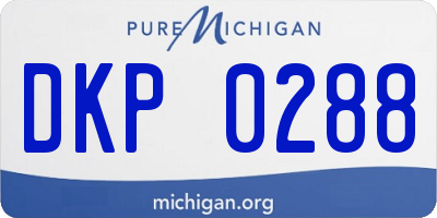 MI license plate DKP0288
