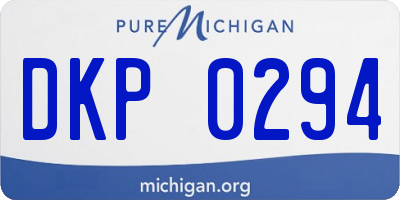 MI license plate DKP0294