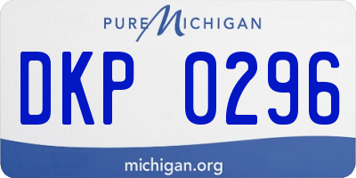MI license plate DKP0296