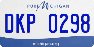 MI license plate DKP0298