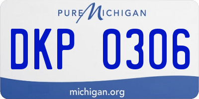 MI license plate DKP0306