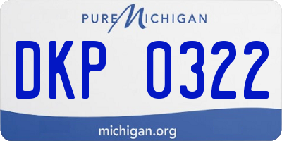 MI license plate DKP0322
