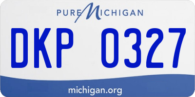 MI license plate DKP0327