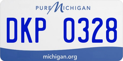 MI license plate DKP0328