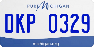 MI license plate DKP0329