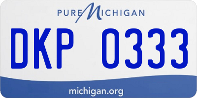MI license plate DKP0333