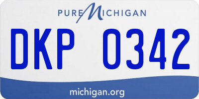 MI license plate DKP0342