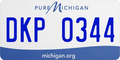 MI license plate DKP0344