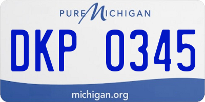 MI license plate DKP0345