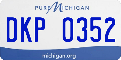 MI license plate DKP0352