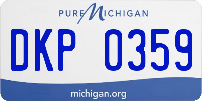 MI license plate DKP0359