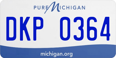 MI license plate DKP0364