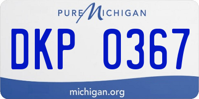 MI license plate DKP0367