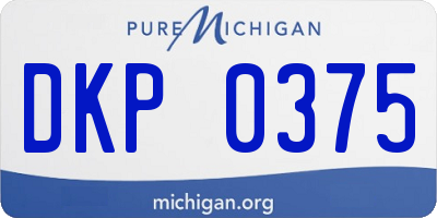 MI license plate DKP0375