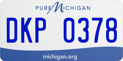 MI license plate DKP0378