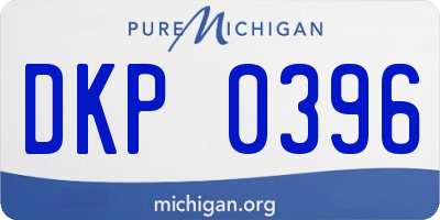 MI license plate DKP0396