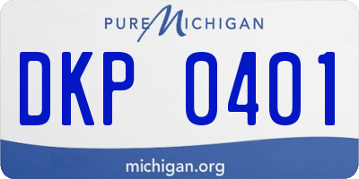 MI license plate DKP0401
