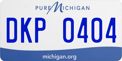 MI license plate DKP0404