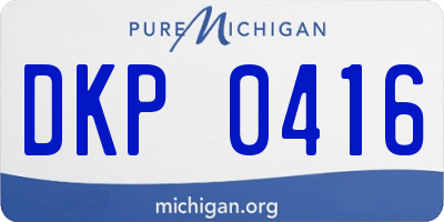 MI license plate DKP0416