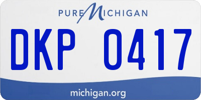 MI license plate DKP0417