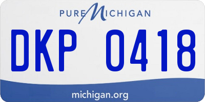 MI license plate DKP0418