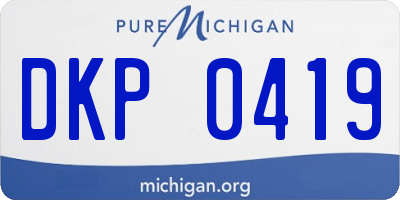 MI license plate DKP0419